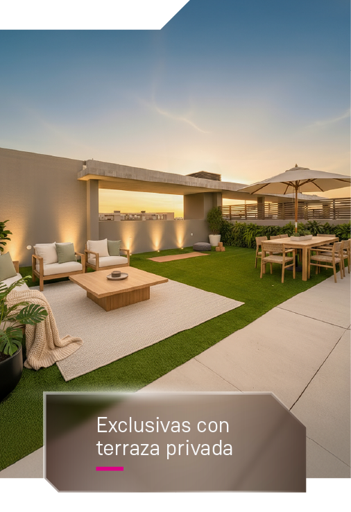 Exclusivas con terraza privada