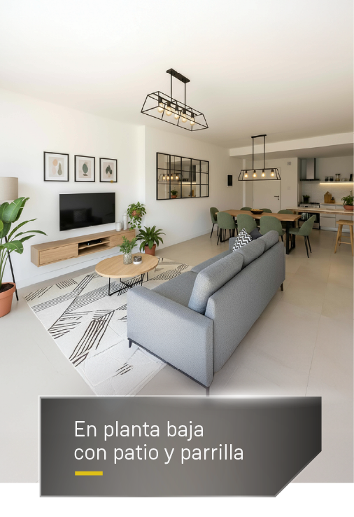 En planta baja con patio y parrilla